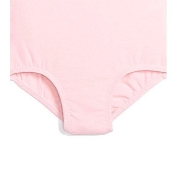 Danskin Childs Long Sleeve Leotard Petal Pink Scoop Neck Bodysuit Class Medium - Picture 5 of 9